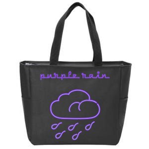 Purple Electric Rain Zip Tote Bag