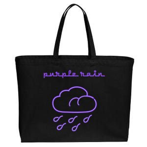 Purple Electric Rain Cotton Canvas Jumbo Tote