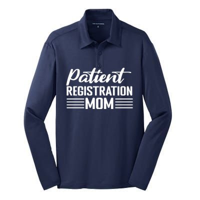 Patient Er Registrar Nursing Mom Saying Silk Touch Performance Long Sleeve Polo