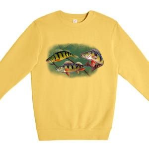 Perch Wild Life Fish Premium Crewneck Sweatshirt