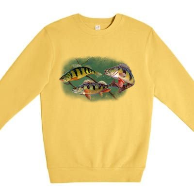 Perch Wild Life Fish Premium Crewneck Sweatshirt