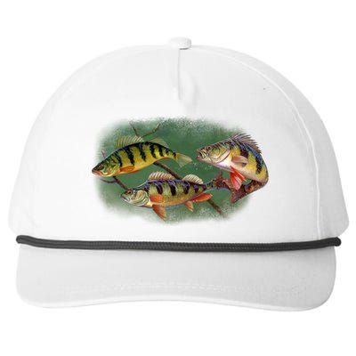 Perch Wild Life Fish Snapback Five-Panel Rope Hat