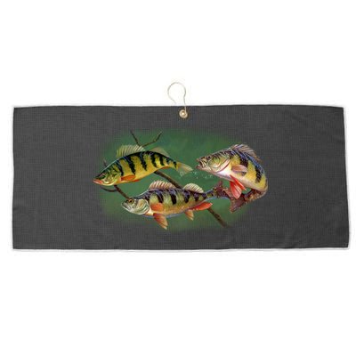 Perch Wild Life Fish Large Microfiber Waffle Golf Towel