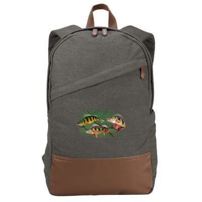 Perch Wild Life Fish Cotton Canvas Backpack