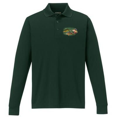 Perch Wild Life Fish Performance Long Sleeve Polo