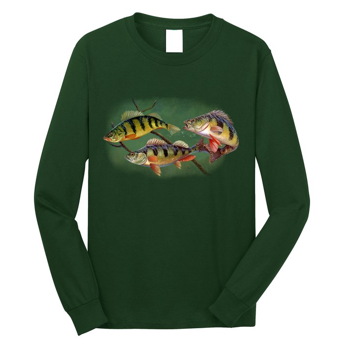 Perch Wild Life Fish Long Sleeve Shirt