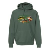 Perch Wild Life Fish Premium Hoodie