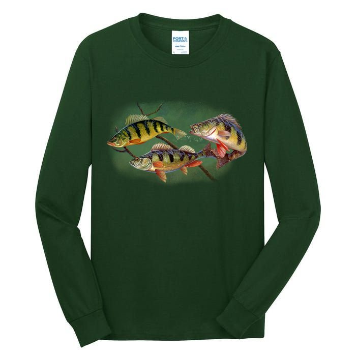 Perch Wild Life Fish Tall Long Sleeve T-Shirt