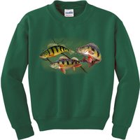 Perch Wild Life Fish Kids Sweatshirt