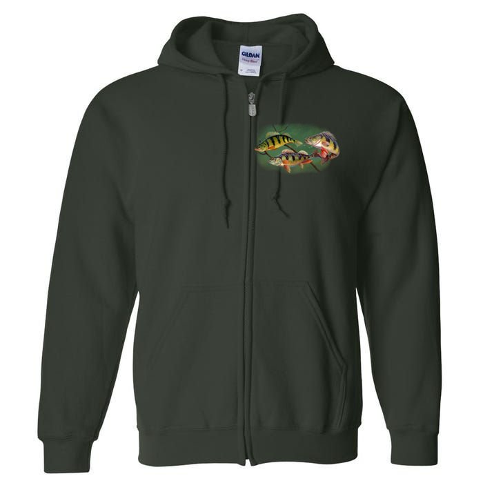 Perch Wild Life Fish Full Zip Hoodie