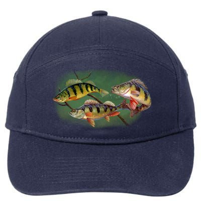 Perch Wild Life Fish 7-Panel Snapback Hat