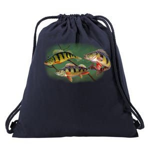 Perch Wild Life Fish Drawstring Bag