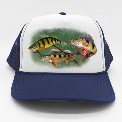 Perch Wild Life Fish Trucker Hat