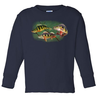 Perch Wild Life Fish Toddler Long Sleeve Shirt