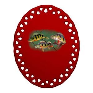 Perch Wild Life Fish Ceramic Oval Ornament