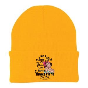 Perfect July Girl Jesus Thinks I'm To Die For Knit Cap Winter Beanie