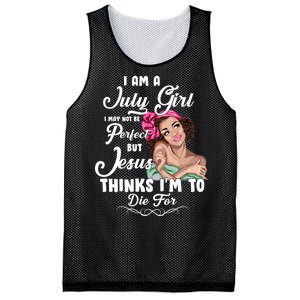 Perfect July Girl Jesus Thinks I'm To Die For Mesh Reversible Basketball Jersey Tank