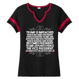 Perfection Pro Trump Impeached Ladies Halftime Notch Neck Tee