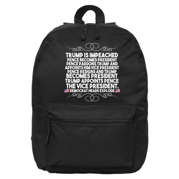 Perfection Pro Trump Impeached 16 in Basic Backpack