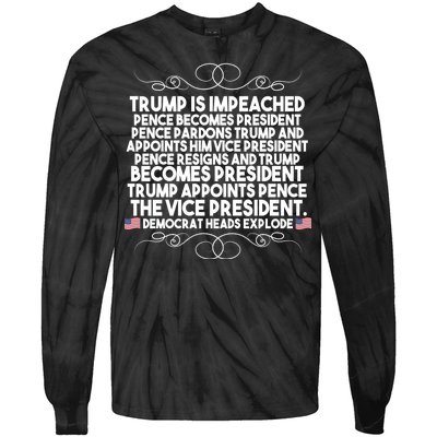 Perfection Pro Trump Impeached Tie-Dye Long Sleeve Shirt