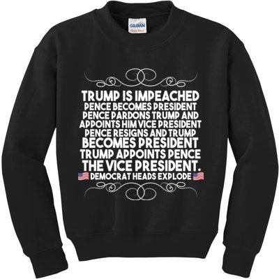 Perfection Pro Trump Impeached Kids Sweatshirt