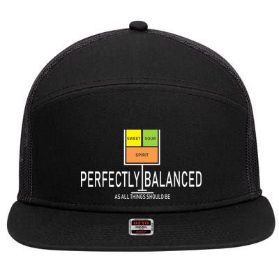 Perfectly Balanced Sweet Sour Spirit 7 Panel Mesh Trucker Snapback Hat