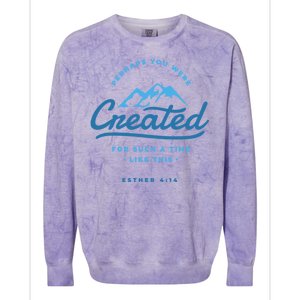 Perhaps You Were Created Bible Verse Colorblast Crewneck Sweatshirt