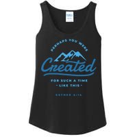 Perhaps You Were Created Bible Verse Ladies Essential Tank