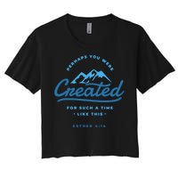 Perhaps You Were Created Bible Verse Women's Crop Top Tee