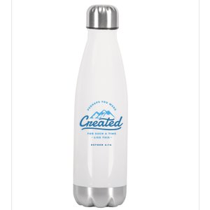 Perhaps You Were Created Bible Verse Stainless Steel Insulated Water Bottle