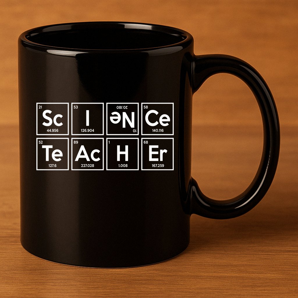 Periodic Science Teacher 11oz C Handle Ceramic Mug
