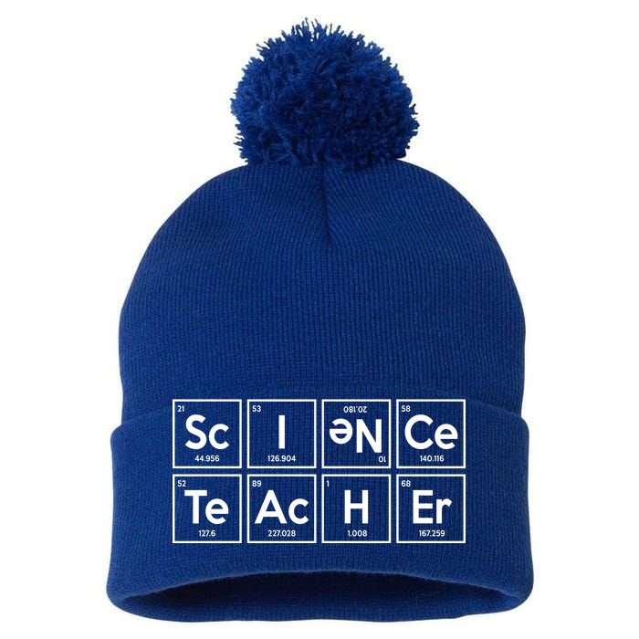 Periodic Science Teacher Pom Pom 12in Knit Beanie