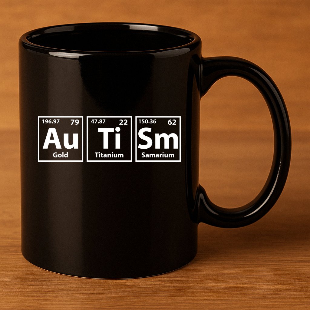 Periodic Table Autism Awareness 11oz C Handle Ceramic Mug