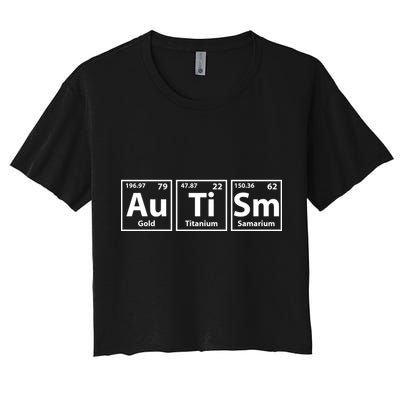 Periodic Table Autism Awareness Crop Top