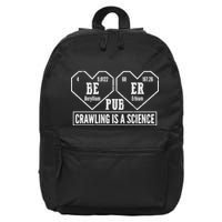 Periodic Table Beer Pub Crawling Is A Science 16 in Basic Backpack