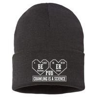 Periodic Table Beer Pub Crawling Is A Science Sustainable Knit Beanie