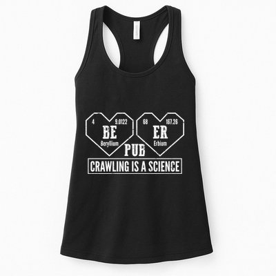 Periodic Table Beer Pub Crawling Is A Science Womens Tank Top