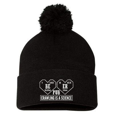 Periodic Table Beer Pub Crawling Is A Science Pom Pom 12in Knit Beanie