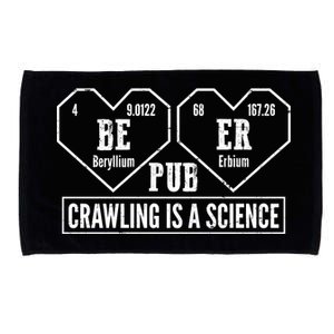 Periodic Table Beer Pub Crawling Is A Science Microfiber Hand Towel