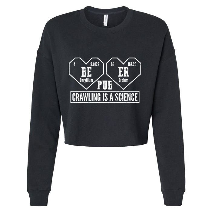 Periodic Table Beer Pub Crawling Is A Science Cropped Pullover Crew