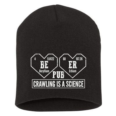 Periodic Table Beer Pub Crawling Is A Science Short Acrylic Beanie