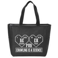 Periodic Table Beer Pub Crawling Is A Science Zip Tote Bag