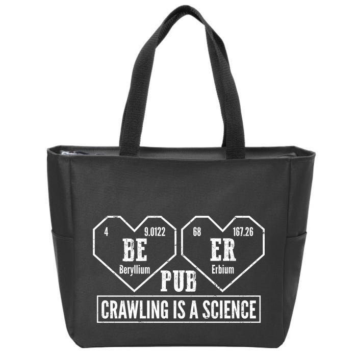 Periodic Table Beer Pub Crawling Is A Science Zip Tote Bag