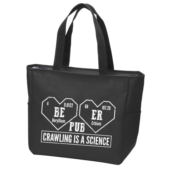 Periodic Table Beer Pub Crawling Is A Science Zip Tote Bag