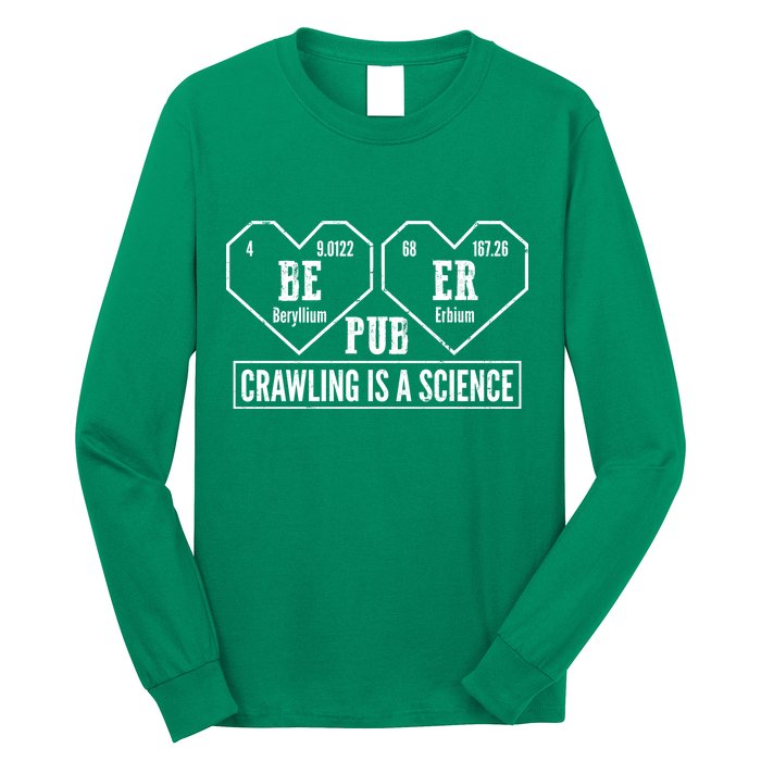 Periodic Table Beer Pub Crawling Is A Science Long Sleeve Shirt