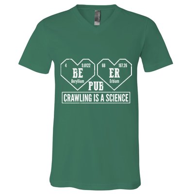 Periodic Table Beer Pub Crawling Is A Science V-Neck T-Shirt