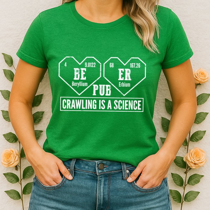 Periodic Table Beer Pub Crawling Is A Science Womens T-Shirt
