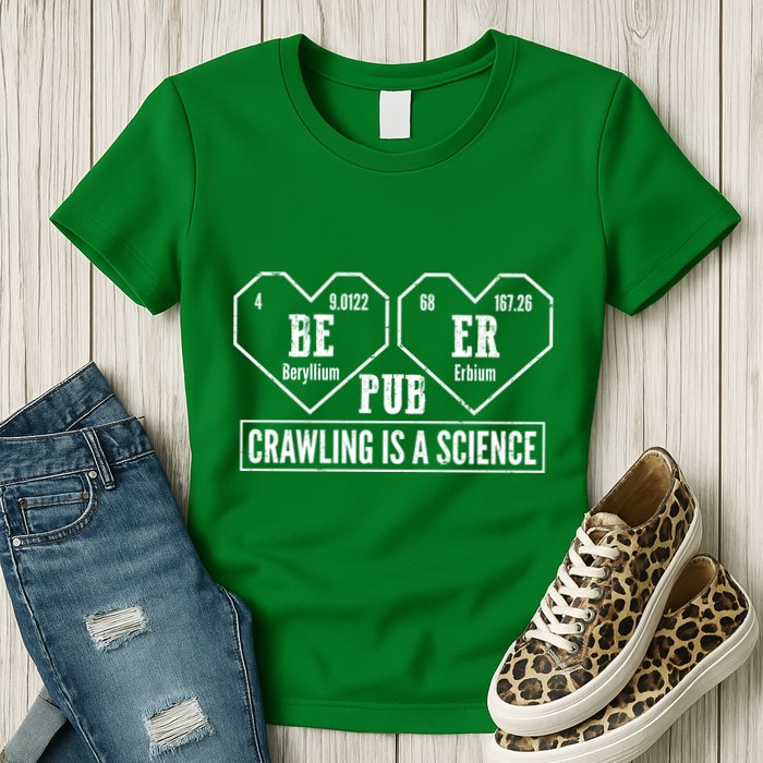 Periodic Table Beer Pub Crawling Is A Science Womens T-Shirt