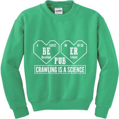 Periodic Table Beer Pub Crawling Is A Science Kids Sweatshirt