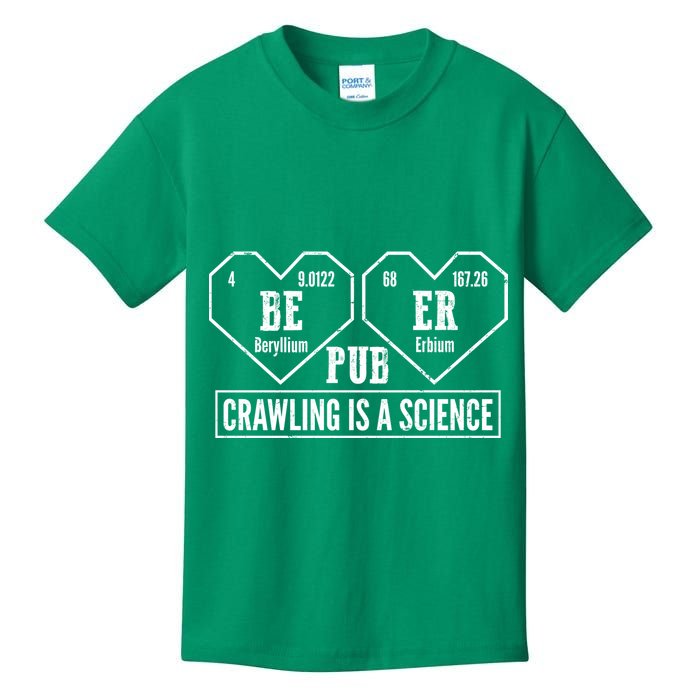 Periodic Table Beer Pub Crawling Is A Science Kids T-Shirt